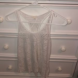 Very cute, white athletic tank top!